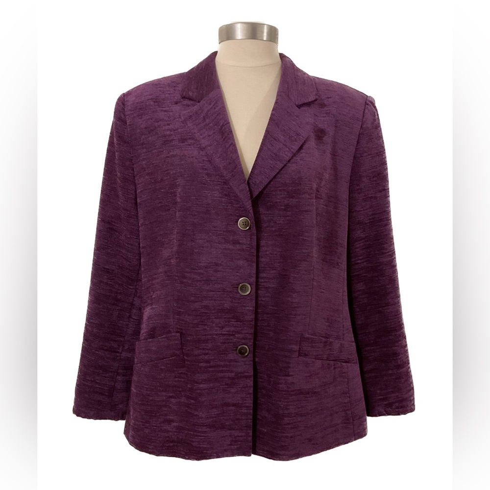 Bianca Nygard Purple Blazer Jacket Women’s Size 16 (Fit is Smaller)